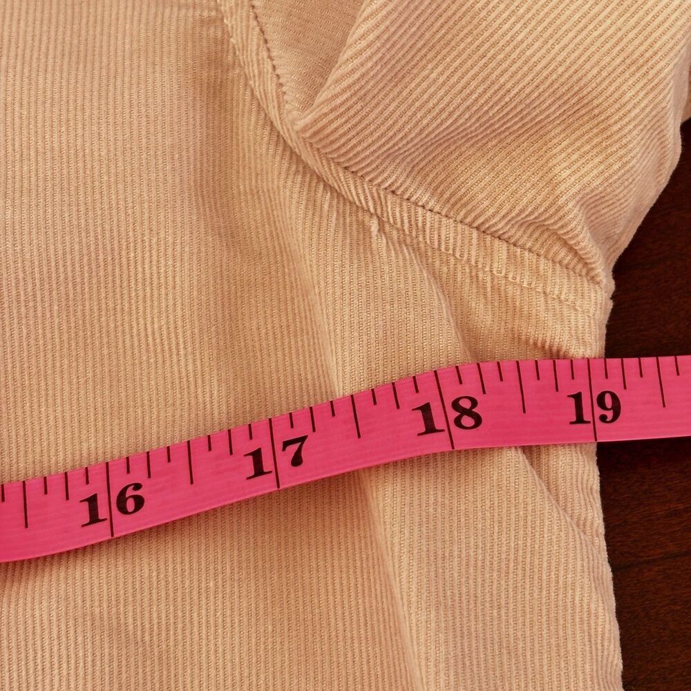 100% Cotton Harve Benard Corduroy Button-Up Shirt Light Pink Women’s M - Picture 7 of 8